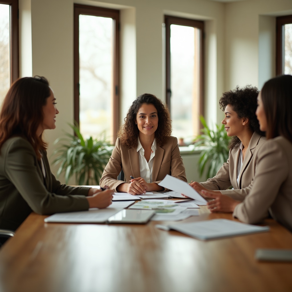 Women engaged in a real estate finance workshop in Argentina